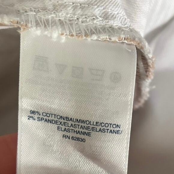 Lands End Size 6P 6 Petite Striped Seersucker Bermuda Shorts High Rise Tan White - Picture 4 of 5